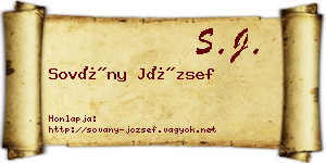 Sovány József névjegykártya