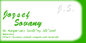 jozsef sovany business card